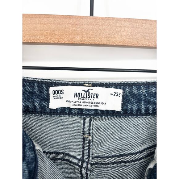 Hollister NWT Curvy Ultra High Rise Mom Jean Size 000S - Picture 7 of 11